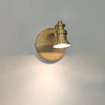 Load image into Gallery viewer, Halophane Brass Wall Lamp