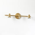 Load image into Gallery viewer, Halophane Brass Wall Lamp