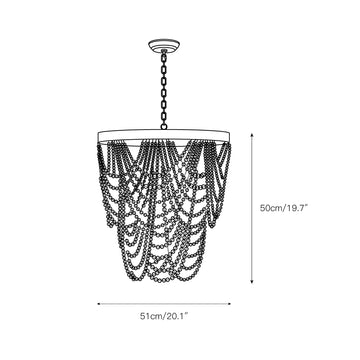 Hammock Chandelier – detail 3 — Dimension drawings 1