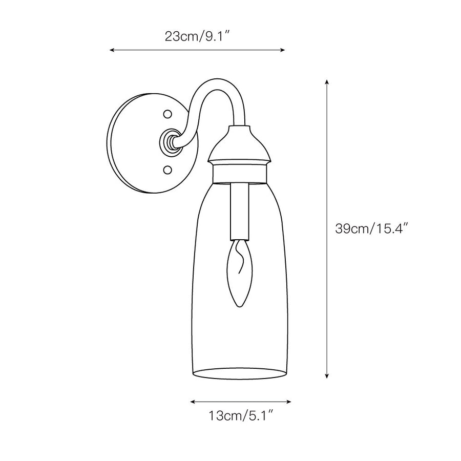 Halstead Wall Lamp – detail 4 — Dimension drawings 1