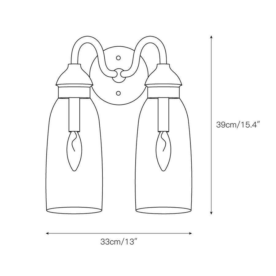 Halstead Wall Lamp – detail 5 — Dimension drawings 2