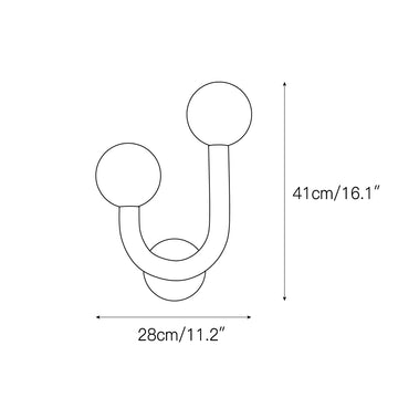Happy Glass Wall Lamp – detail 3 — Dimension drawings 1