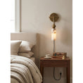 Load image into Gallery viewer, Harlin Alabaster Plug-in Wall Sconce