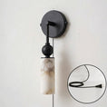 Load image into Gallery viewer, Harlin Alabaster Plug-in Wall Sconce
