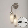 Load image into Gallery viewer, Harlin Alabaster Plug-in Wall Sconce