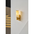 Load image into Gallery viewer, Harlin Vertical Alabaster Sconce
