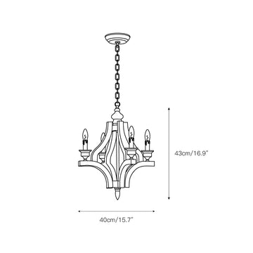 Harper Chandelier – detail 4 — Dimension drawings 1