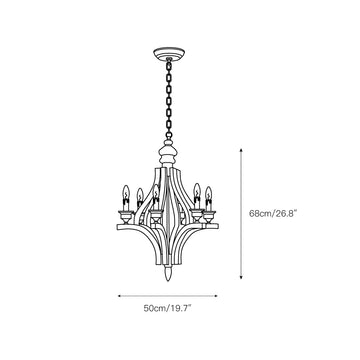 Harper Chandelier – detail 6 — Dimension drawings 2