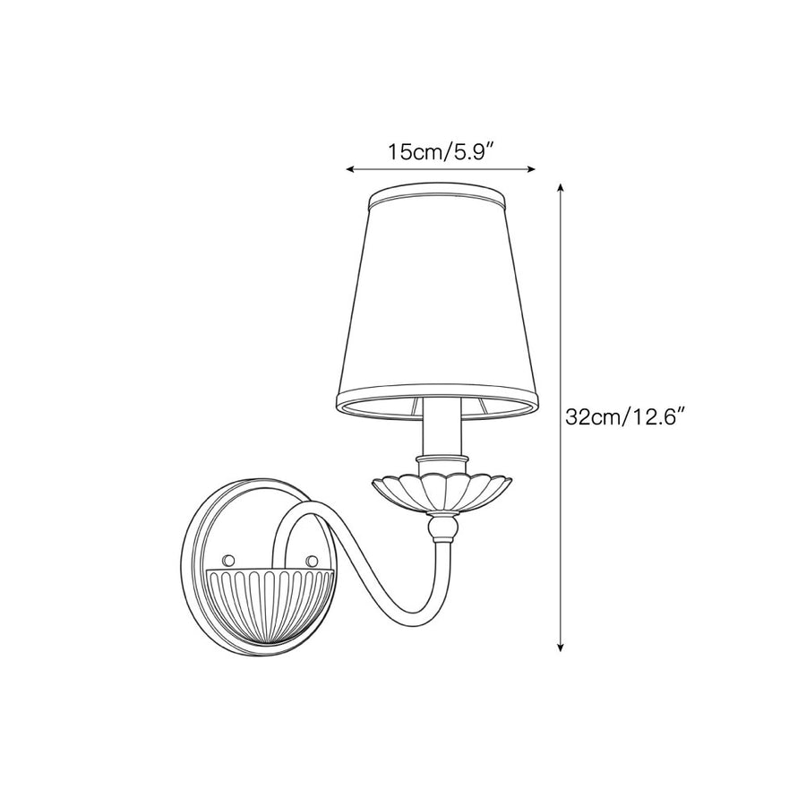 Harrison Wall Sconce – detail 3 — Dimension drawings 1