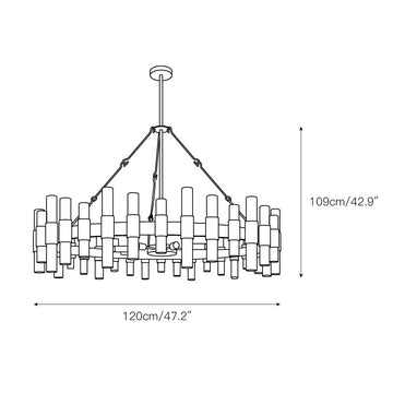 Haskell Chandelier – detail 3 — Dimension drawings 1