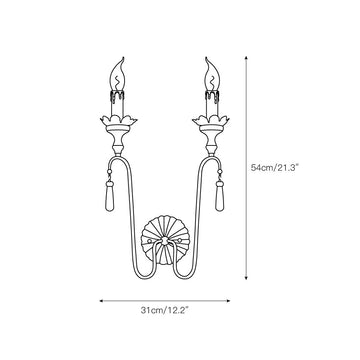 Olivia Wall Lamp – detail 4 — Dimension drawings 1