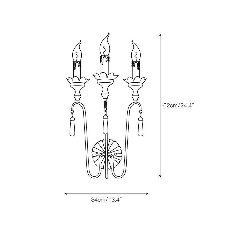 Olivia Wall Lamp – detail 5 — Dimension drawings 2
