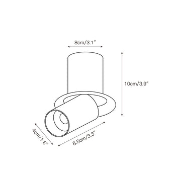 Haul Ceiling Spotlight Lamp – detail 4 — Dimension drawings 2