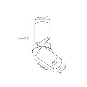 Haul Ceiling Spotlight Lamp – detail 3 — Dimension drawings 1