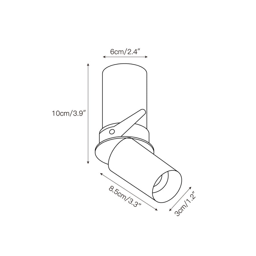 Haul Ceiling Spotlight Lamp – detail 3 — Dimension drawings 1