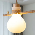 Load image into Gallery viewer, Hemp Rope Glass Pendant Lamp