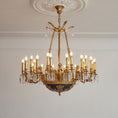 Laad afbeelding in galerij, kroonluchter Henri Cherub met messing