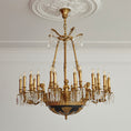 Laad afbeelding in galerij, kroonluchter Henri Cherub met messing
