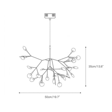 Heracleum Chandelier – detail 4 — Dimension drawings 1