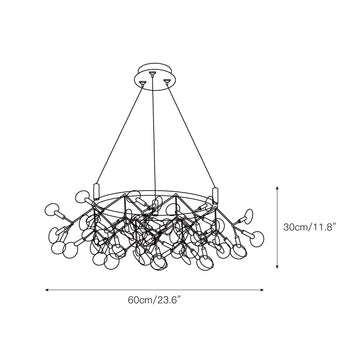 Heracleum Round Chandelier – detail 3 — Dimension drawings 1