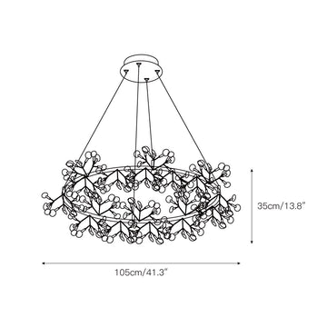Heracleum Round Chandelier – detail 5 — Dimension drawings 3