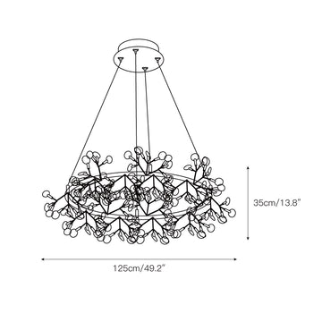 Heracleum Round Chandelier – detail 6 — Dimension drawings 4