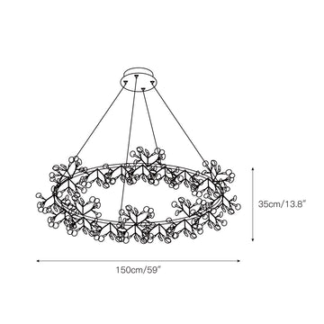 Heracleum Round Chandelier – detail 7 — Dimension drawings 5