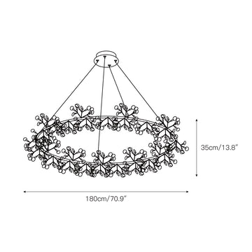 Heracleum Round Chandelier – detail 8 — Dimension drawings 6
