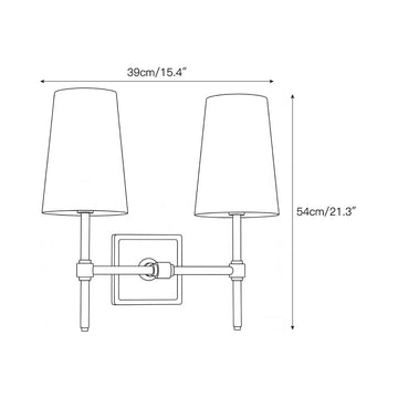 Hillsdale Alabaster Wall Sconce – detail 4 — Dimension drawings 2