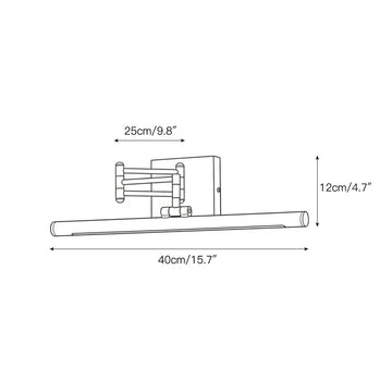 Stave Brass Wall Lamp – detail 3 — Dimension drawings 1