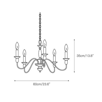 Holbrook Chandelier – detail 3 — Dimension drawings 1
