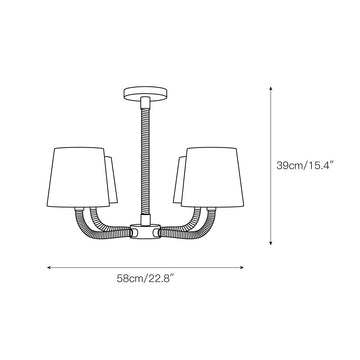 Holden Cane Chandelier – detail 3 — Dimension drawings 1