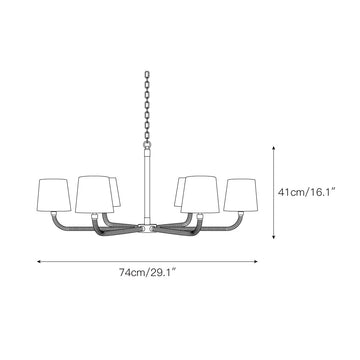 Holden Cane Chandelier – detail 4 — Dimension drawings 2