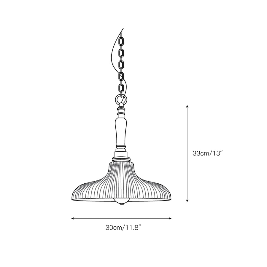 Holophane Glass Pendant Light – detail 3 — Dimension drawings 1