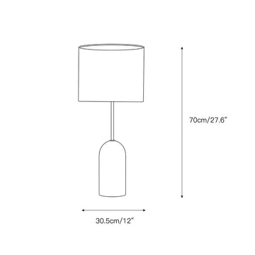 Holt Travertine Table Lamp – detail 3 — Dimension drawings 1