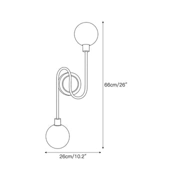 Holten Alabaster Wall Sconce – detail 3 — Dimension drawings 1