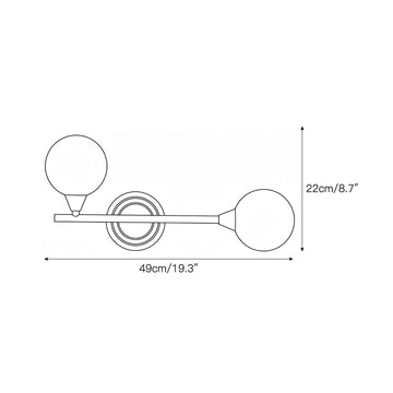Holten Alabaster Wall Sconce – detail 4 — Dimension drawings 2
