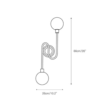 Holten Brass Armed Sconce – detail 5 — Dimension drawings 2