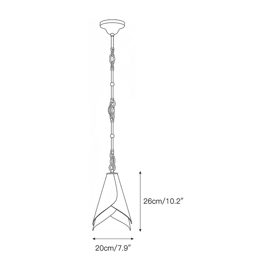 Horse Hoof Piel Pendant Lamp – detail 3 — Dimension drawings 1