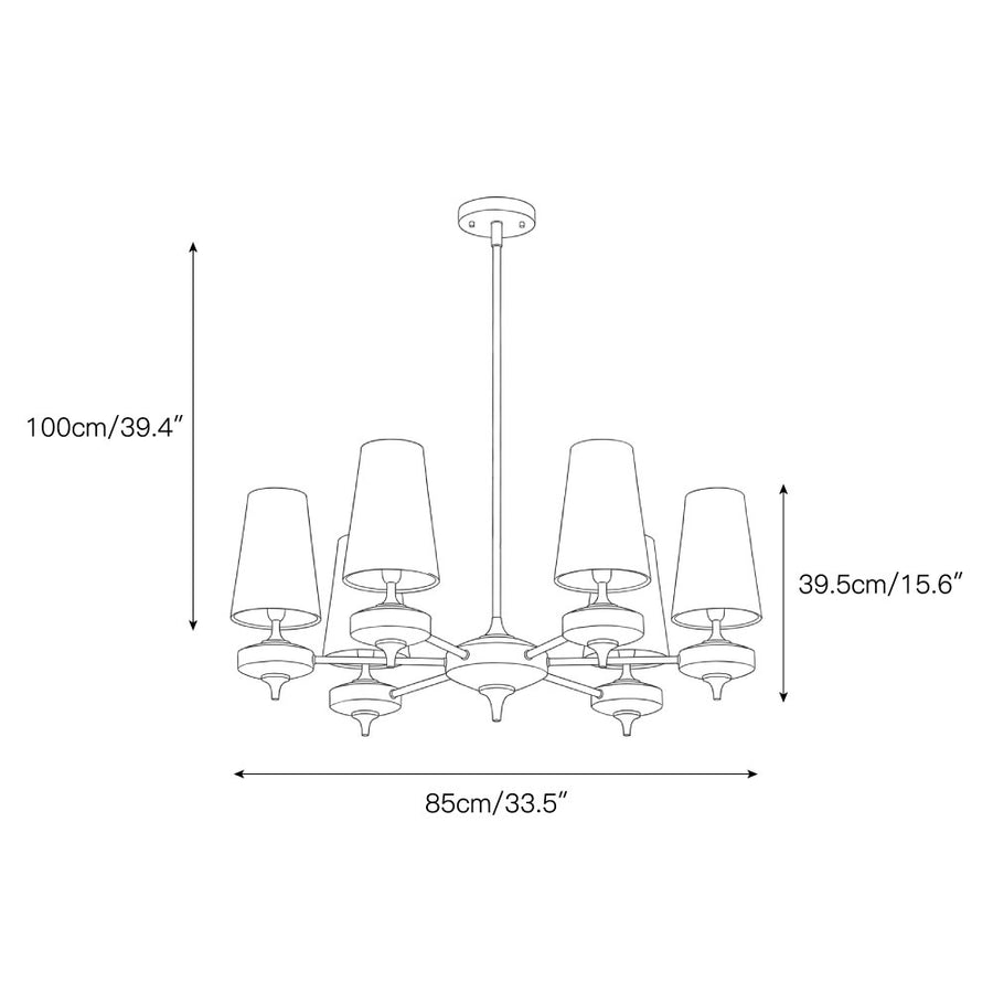 Hour Rho Chandelier – detail 5 — Dimension drawings 3