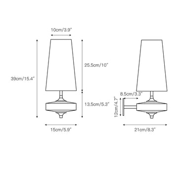 Hour Rho Wall Lamp – detail 3 — Dimension drawings 1