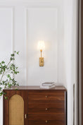Load image into Gallery viewer, Brass Hulton Wall Lamp
