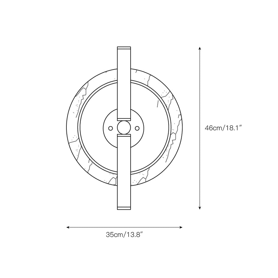 Ice Wall Lamp – detail 4 — Dimension drawings 1