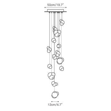 Ice Pier Pendant Lamp – detail 8 — Dimension drawings 6