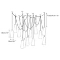 Load image into Gallery viewer, Industrial Cascade Chain Alabaster Chandelier