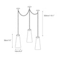 Load image into Gallery viewer, Industrial Cascade Chain Alabaster Chandelier