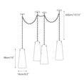 Load image into Gallery viewer, Industrial Cascade Chain Alabaster Chandelier