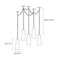 Load image into Gallery viewer, Industrial Cascade Chain Alabaster Chandelier