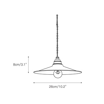 Industrial Flat Pendant Light – detail 3 — Dimension drawings 1