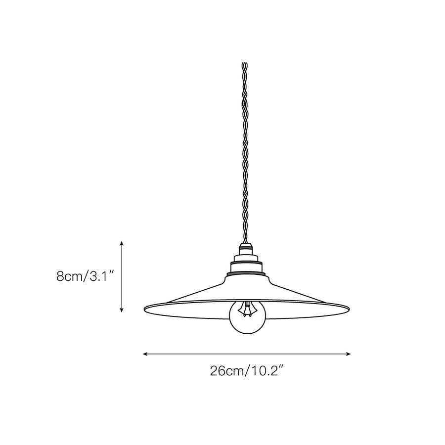 Industrial Flat Pendant Light – detail 3 — Dimension drawings 1